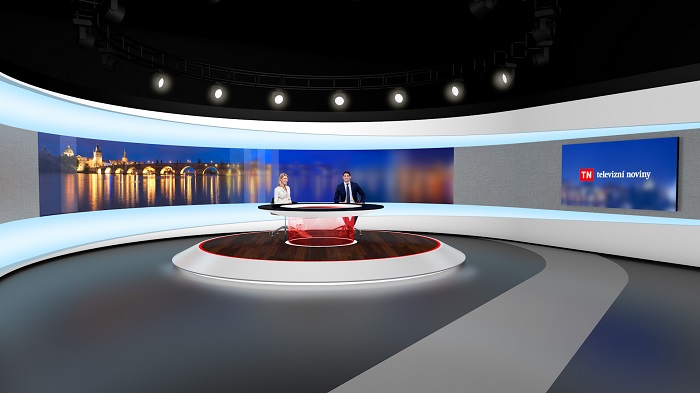Vizualizace nové podoby zpravodajského studia TV Nova; zdroj: TV Nova